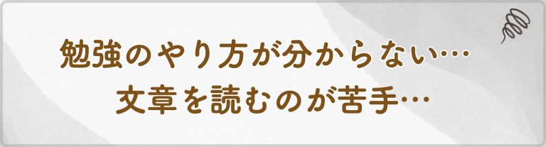 勉強のやり方が分からない…文章を読むのが苦手…